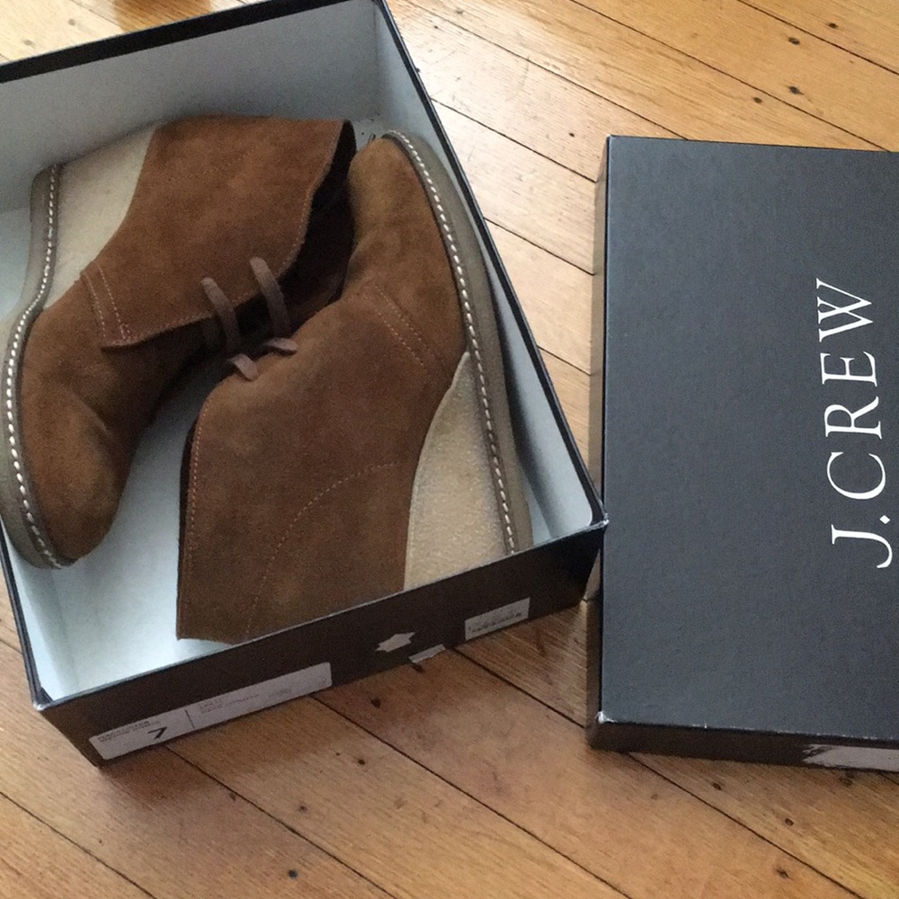 Brown Suede J.Crew Comfy Wedges